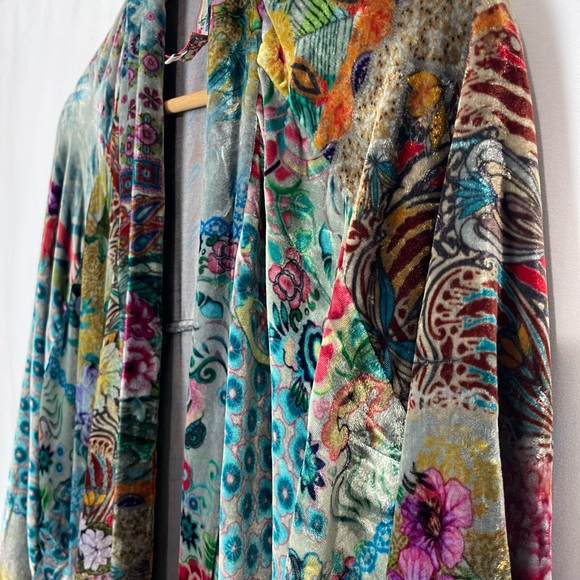 Johnny was Velvet Cardigan Silk Blend size M multicolored - Picture 7 of 11